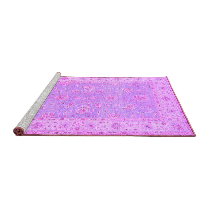 Sideview of Machine Washable Oriental Purple Traditional Area Rugs, wshtr1560pur