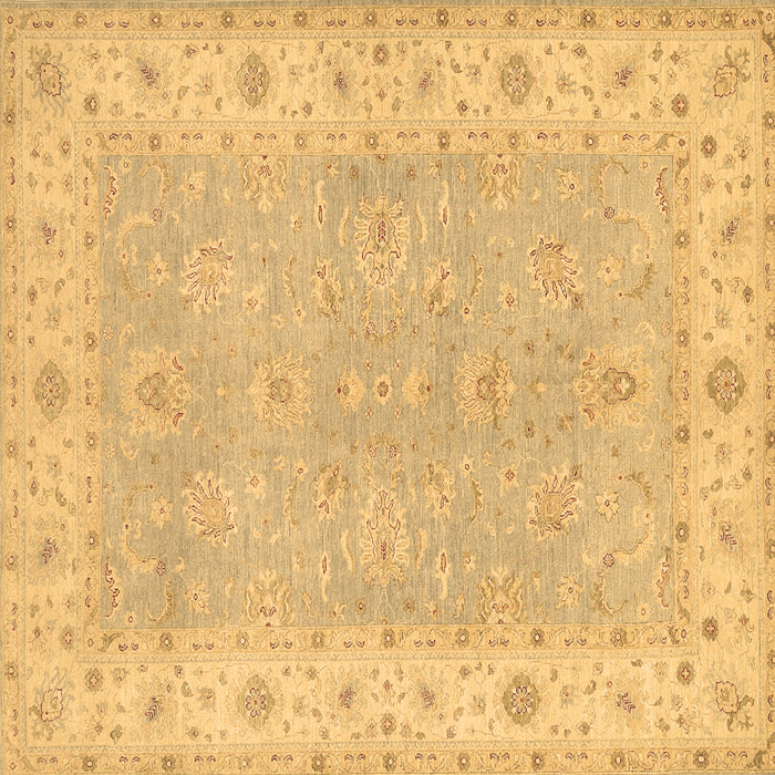 Square Machine Washable Oriental Brown Traditional Rug, wshtr1560brn