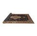 Sideview of Traditional Chocolate Brown Medallion Rug, tr1561