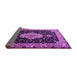 Sideview of Medallion Purple Traditional Rug, tr1561pur