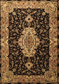 Medallion Brown Traditional Rug, tr1561brn