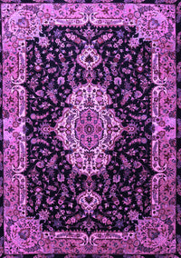 Medallion Purple Traditional Rug, tr1561pur