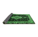 Sideview of Medallion Emerald Green Traditional Rug, tr1561emgrn