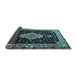 Sideview of Medallion Light Blue Traditional Rug, tr1561lblu