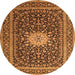 Machine Washable Medallion Orange Traditional Area Rugs, wshtr1562org