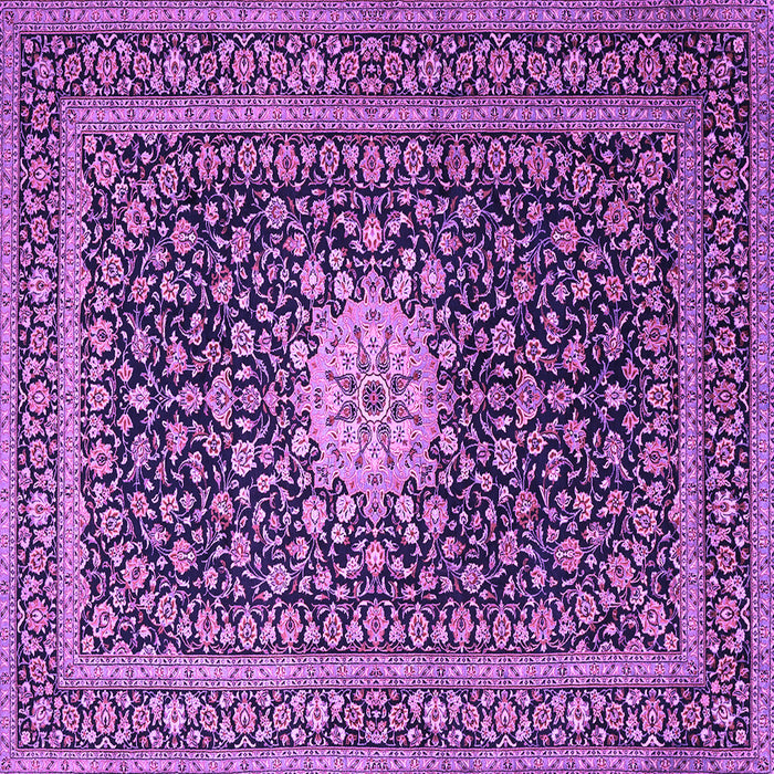 Square Medallion Purple Traditional Rug, tr1562pur