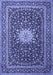 Medallion Blue Traditional Rug, tr1562blu