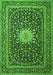 Medallion Green Traditional Rug, tr1562grn