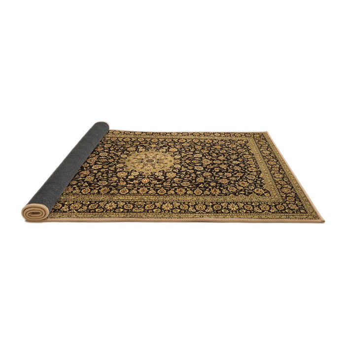 Sideview of Medallion Brown Traditional Rug, tr1562brn