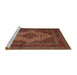 Sideview of Machine Washable Traditional Saffron Red Rug, wshtr1563