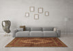 Machine Washable Persian Brown Traditional Rug in a Living Room,, wshtr1563brn