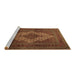 Sideview of Machine Washable Persian Brown Traditional Rug, wshtr1563brn