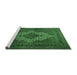 Sideview of Machine Washable Persian Emerald Green Traditional Area Rugs, wshtr1563emgrn