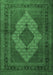 Machine Washable Persian Emerald Green Traditional Area Rugs, wshtr1563emgrn