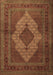 Machine Washable Persian Brown Traditional Rug, wshtr1563brn