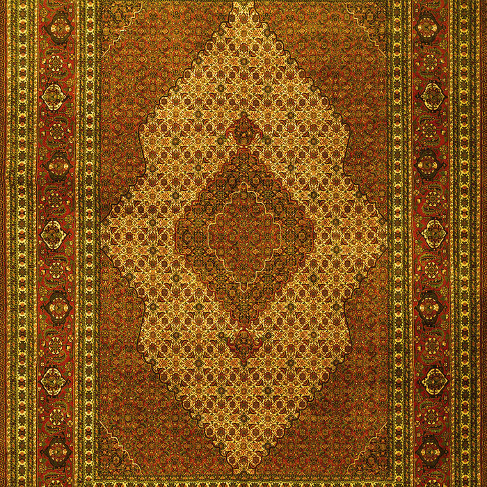 Machine Washable Persian Yellow Traditional Rug, wshtr1563yw