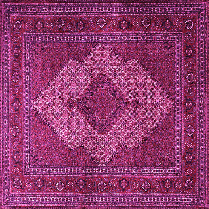 Square Machine Washable Persian Pink Traditional Rug, wshtr1563pnk