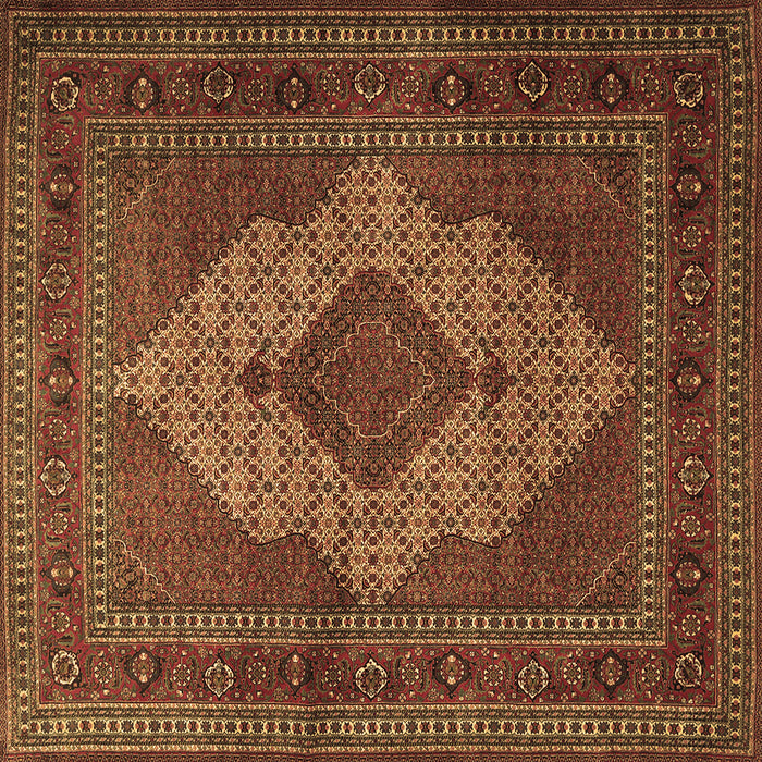 Square Persian Brown Traditional Rug, tr1563brn