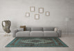 Machine Washable Persian Light Blue Traditional Rug in a Living Room, wshtr1563lblu