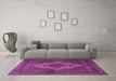 Machine Washable Persian Purple Traditional Area Rugs in a Living Room, wshtr1563pur