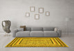 Machine Washable Persian Yellow Traditional Rug in a Living Room, wshtr1564yw