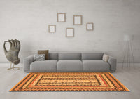 Machine Washable Persian Orange Traditional Rug, wshtr1564org