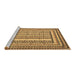 Sideview of Machine Washable Persian Brown Traditional Rug, wshtr1564brn