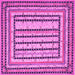 Square Machine Washable Persian Pink Traditional Rug, wshtr1564pnk