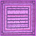 Square Persian Purple Traditional Rug, tr1564pur