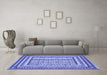 Machine Washable Persian Blue Traditional Rug in a Living Room, wshtr1564blu