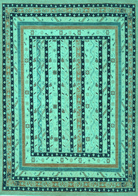Persian Turquoise Traditional Rug, tr1564turq