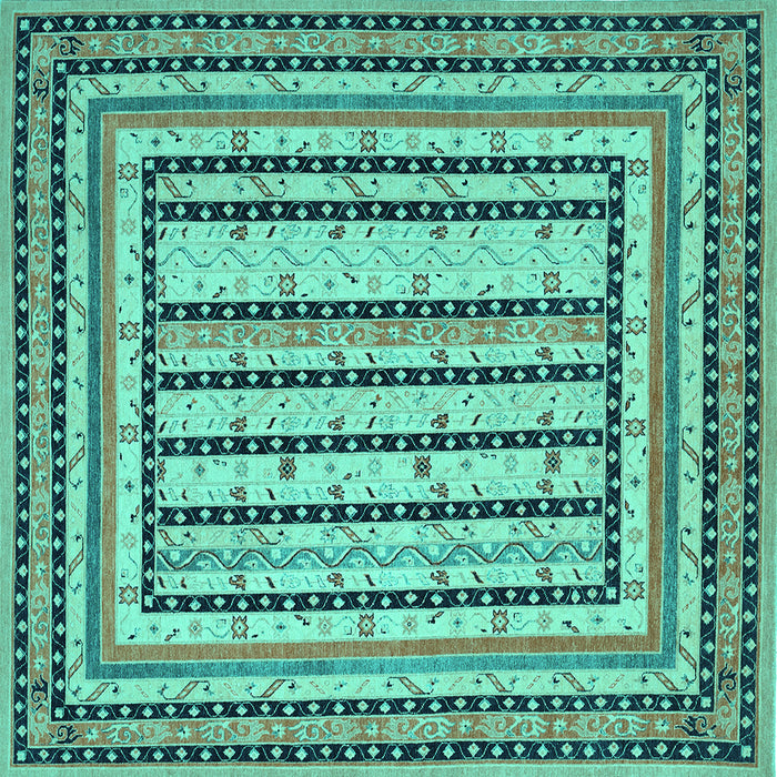 Square Persian Turquoise Traditional Rug, tr1564turq