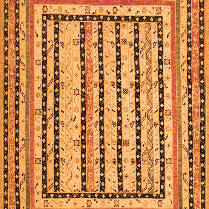 Serging Thickness of Machine Washable Persian Orange Traditional Area Rugs, wshtr1564org