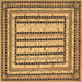 Square Persian Brown Traditional Rug, tr1564brn
