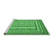 Sideview of Machine Washable Persian Emerald Green Traditional Area Rugs, wshtr1564emgrn