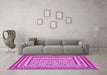 Machine Washable Persian Pink Traditional Rug in a Living Room, wshtr1564pnk