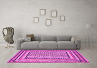 Machine Washable Persian Pink Traditional Rug, wshtr1564pnk