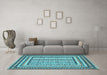 Machine Washable Persian Light Blue Traditional Rug in a Living Room, wshtr1564lblu