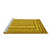 Sideview of Machine Washable Persian Yellow Traditional Rug, wshtr1564yw