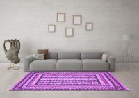 Machine Washable Persian Purple Traditional Rug, wshtr1564pur