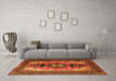 Machine Washable Persian Orange Traditional Area Rugs in a Living Room, wshtr1565org