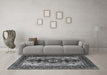 Machine Washable Persian Gray Traditional Rug in a Living Room,, wshtr1565gry