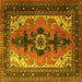 Square Persian Yellow Traditional Rug, tr1565yw