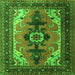 Round Machine Washable Persian Green Traditional Area Rugs, wshtr1565grn