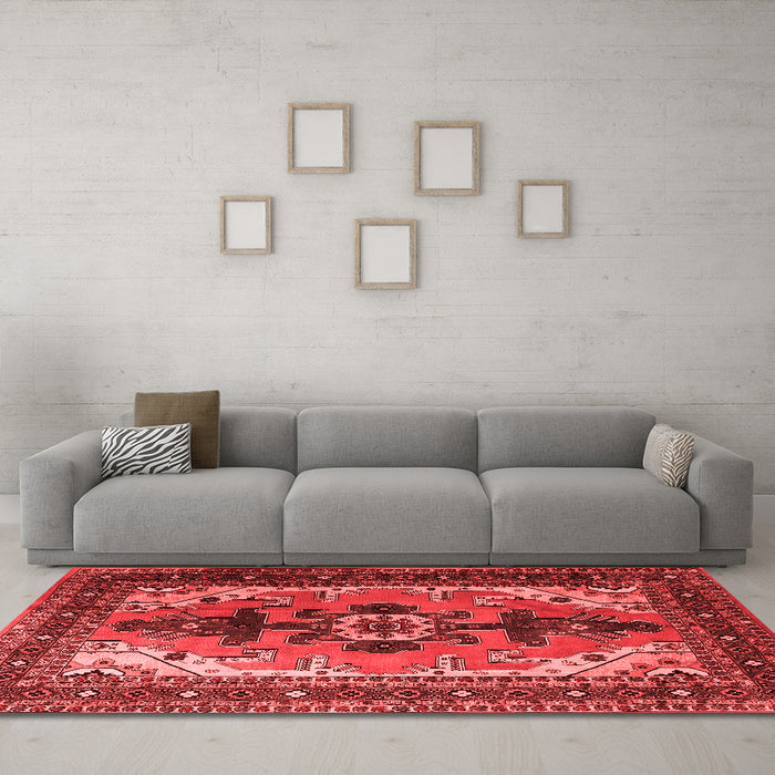 Traditional Red Washable Rugs