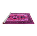 Sideview of Machine Washable Persian Pink Traditional Rug, wshtr1565pnk