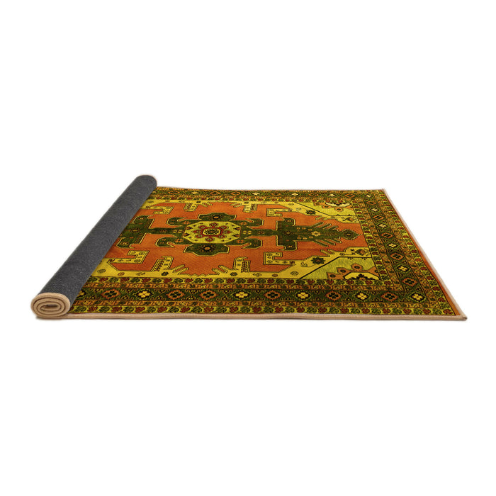 Sideview of Persian Yellow Traditional Rug, tr1565yw