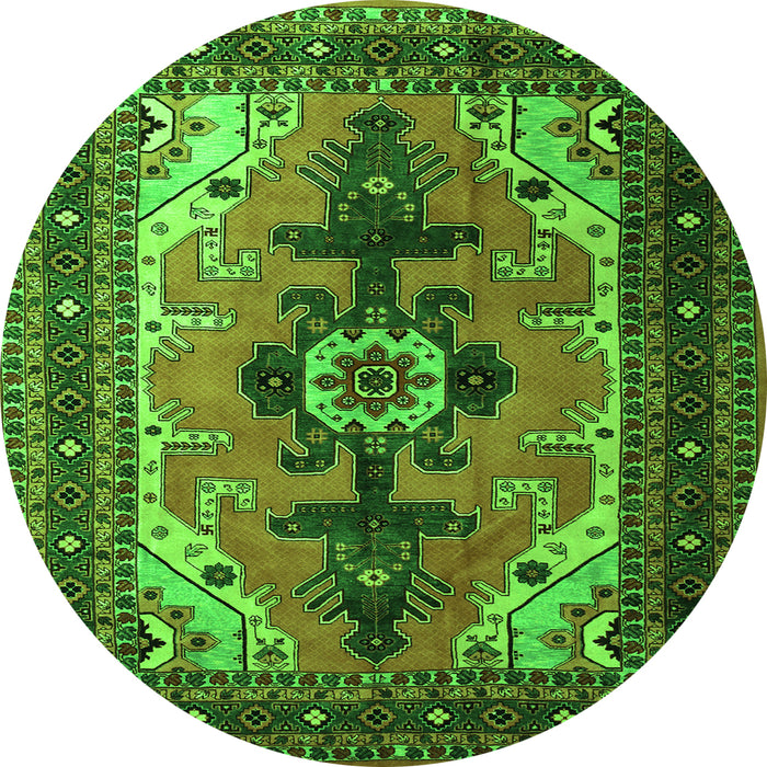 Machine Washable Persian Green Traditional Area Rugs, wshtr1565grn