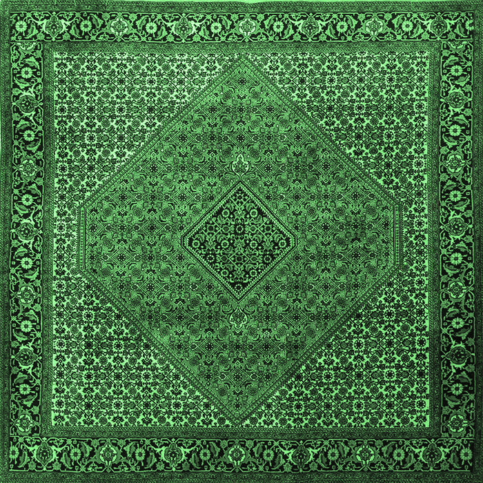 Square Persian Emerald Green Traditional Rug, tr1566emgrn