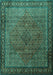 Machine Washable Persian Turquoise Traditional Area Rugs, wshtr1566turq